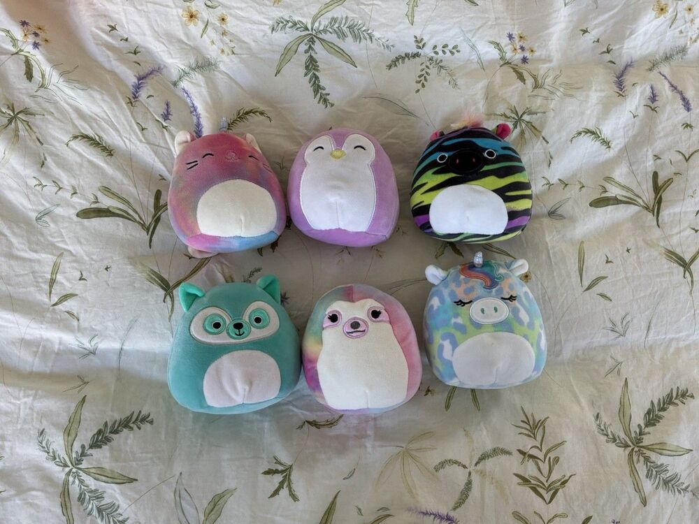 Mini Squishmallow Lot of 6 - Nazina Galeria Elle Safiyah Lance Whim 5" Bundle